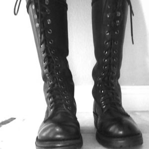 Jeffery Campbell knee high combat boots ⚰️🌻🔪🖤⚡️